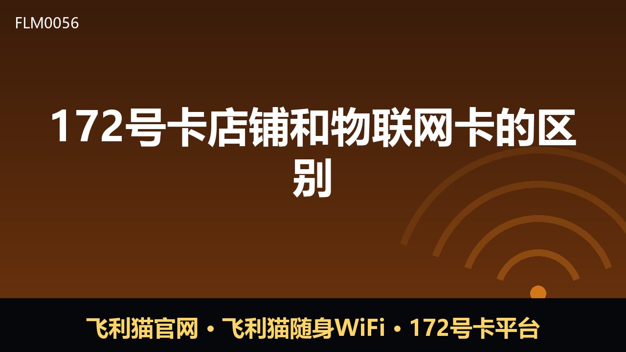 172号卡店铺与物联网卡：区别在哪？